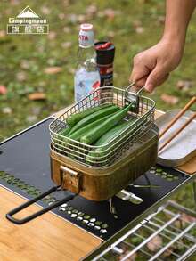 CAMPINGMOON Outdoor Camping Lunch Box & Frying Mesh Set, Picnic Gear, Thickened Multi-User Bento Box For Cooking, S2013 S-1218 WD-200 S-2013-B - A - View 3