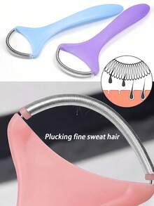 Stainless Steel Spring Women's Portable Threaded Facial Hair Remover, Suitable For Removing Excess Hair From Upper Lip, Chin, Cheeks And Eyebrows, Using Gentle And Effective Spring Technology, Women's Beauty Makeup Tool - Multicolor - View 6