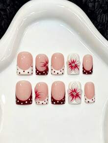 Light Nude Red and White