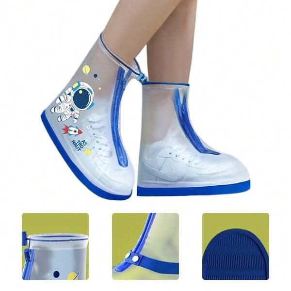 Cubrezapatos Impermeable para Niños – Antideslizante, Reutilizable y Elástico – Adecuado para Escuela, Jardín y Días Lluviosos – 1 Par