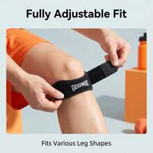 Double Strap Patella Knee Support Band, Breathable Non-Slip Adjustable Compression Knee Strap For Running, Fitness And Sports - Multicolor - View 11