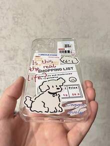 1件趣味Ins卡通可愛小狗手機殼，適用於 15、Apple 17 Pro Max、14、16 Pro、16 Max，獨特時尚保護殼，適合女孩，生日、母親節禮物 - 彩色 - 查看 5