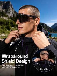 SCVCN Kapvoe Half-Frame Fashion Sports Glasses, Suitable For Outdoor, Travel, Driving And Daily Life. Windproof Sports Goggles, Suitable For Hiking, Running, Driving, Cycling And Fishing. Sports Style, Suitable For Beach, Unisex. - Multicolor - View 11