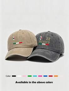 1 pieza Gorra de béisbol unisex de unicolor desgastada, visera deportiva vintage lavada, transpirable, adecuada para salidas diarias, pesca, viajes al aire libre - Multicolor - Ver 22