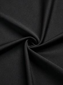 abyoxi Women's Black Cold Shoulder Ruched Waist Slim Fit Short Sleeve Fishtail Long Dress, Elegant, Sexy, Party, Wedding Guest, Date, Formal Dinner, Summer Autumn Bodycon Maxi Dresses - Black - View 7