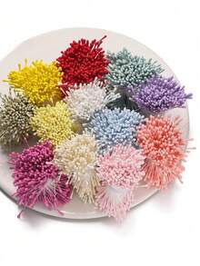 Approx. 400pcs Artificial Flower Stamens, Handmade Floral Decoration Faux Flower Centers, Wedding Accessories, Home DIY Decor Materials, Indoor Scene Props; Suitable For Home, Room, Bedroom, Office, Desk, Pastoral Style Space Arrangement; Compatible With Birthday, Graduation, Wedding, Confession Theme, Mother's Day, Arbor Day, Various Holiday Party Use - Multicolor - View 4