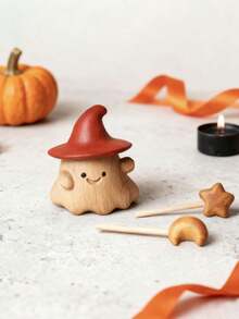 1pc Mini Halloween Carving Ghost Figurine,Cute Detachable Spooky Statue Ornament,Suitable For Halloween Party Decor,For Livingroom,Office Table,Car Decor,Suitable As Gift For Halloween Party,Theme Party - Multicolor - View 6