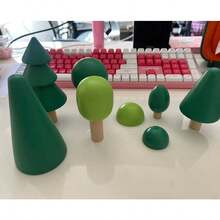 Wooden Children's Stacking Blocks Rainbow Building Blocks Toy Children's Open Thinking Space Imagination Construction Blocks Toy Children's Asymmetrical Assembly Blocks Intelligence Development Toy Children's Gift - Multicolor - View 7