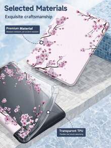 櫻花圖案平板電腦保護殼，相容於 iPad Air 8 (M4) 2026 (11 吋/13 吋)、Air 11 吋 M3 (2025)/M2 (2024)、Air 第 5 代 (2022)、(A16) 11 吋第 11 代 (2025)、Galaxy Tab 與 Kindle Paperwhite 第 12 代 (2024)；透明背蓋設計，時尚圖案外觀；支援自動睡眠/喚醒功能，氣囊防震保護，適合作為禮物或辦公使用 - 彩色 - 查看 9