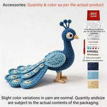 Peacock/Flamingo/Mockingbird And Other Small Bird Crochet Material Kit (Not Finished Product, Needs To Be Hand Woven) Suitable For Beginners Crochet Kit - Includes All Crochet Materials And Graphic Tutorials. Handmade Lucky Gift. - Multicolor - View 13