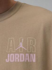 Jordan Men's AS FLT REIS LGND SS CREW Short Sleeve Knit Collarless T-Shirt TIF3117-247 - Brown - View 4