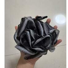 4/1 Peça Esponja de Banho Degradê Oversized, Esponja de Banho Macia com Espuma Rica e Esfoliante - Preto - Visão 11