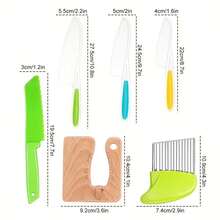 3/6PCS Fruit And Bread Slicing Set – Convenient For On-The-Go Use. Includes A Potato Cutter, Vegetable Peeler, Cutting Board, And Fruit/Vegetable Slicer-A Complete Set Of Tools For Outdoor Dining And Activities. - Multicolor - View 5