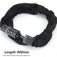 1pc 90cm Bicycle Chain Lock 5-Digit Combination Lock Extended Thickened Lock Electric Combination Chain Lock Cycling Gear Multi-Function Lock Outdoor Cycling Lock - Multicolor - View 1