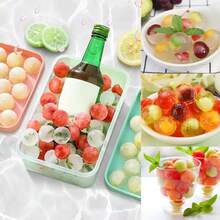 Round Silicone Ice Cube Tray, 2 Pieces, 25 Compartments With Airtight Lid, Small Ice Ball Molds For Freezer, Ideal For Drinks Like Whiskey And Cocktails - Multicolor - View 6
