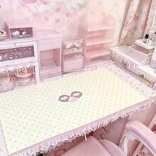 Leather Desk Pad Protective Mat Full Screen Polka Dot Star Music Note Raindrop Japanese Anime Angel Y2K Cute Mouse Pad Office Desk Mat Waterproof Anti-Slip PU Desktop Mat - View 24