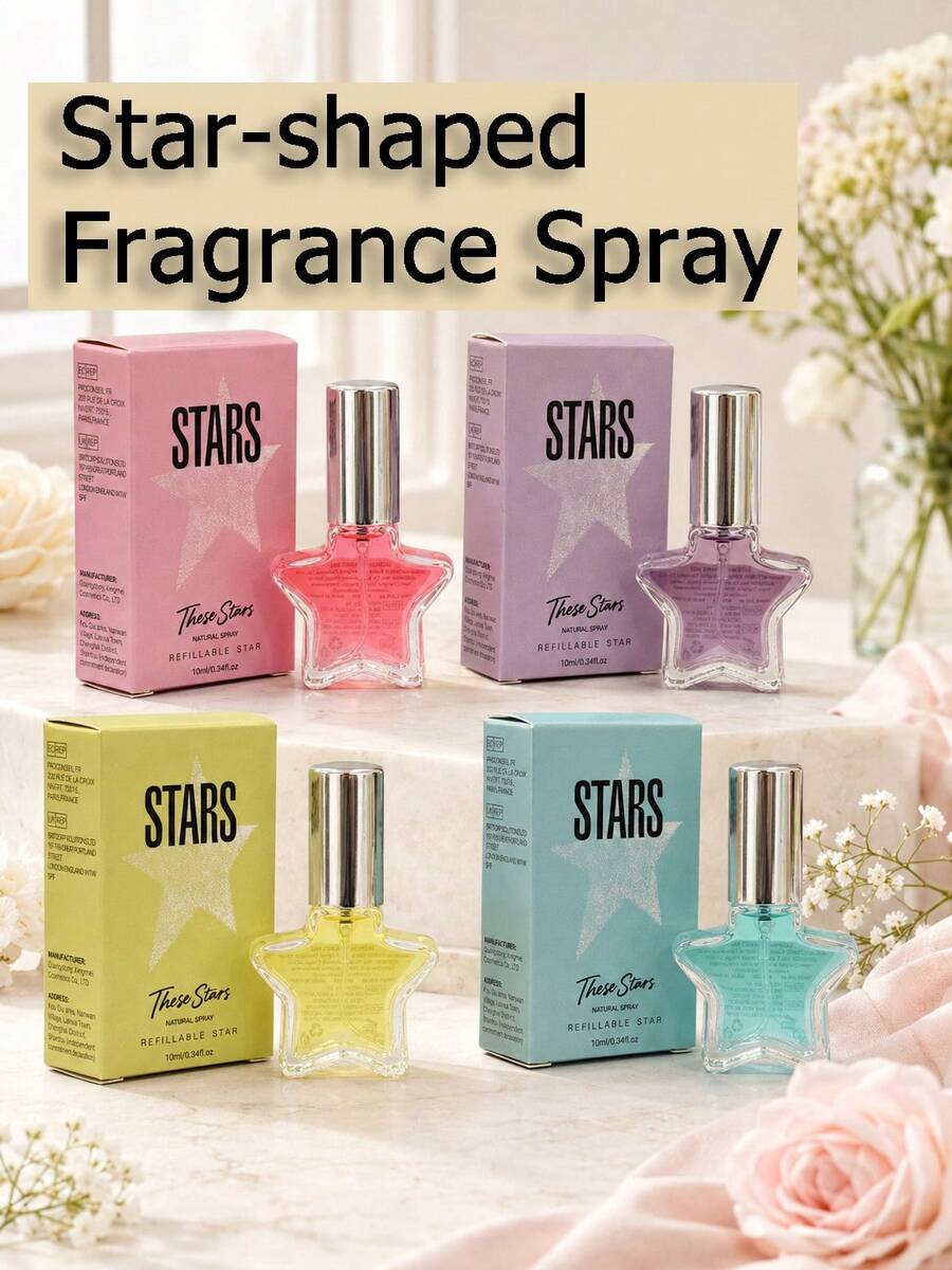 1 Stück (10ML) Sternförmiger Duftspray - langanhaltender Duft, mehrere Düfte verfügbar, geeignet für Büro, Restaurant, Café, Arbeitszimmer und andere verschiedene Orte. Ideales Geschenk für Weihnachten und Halloween. - Verschiedene Düfte - Übersicht 1