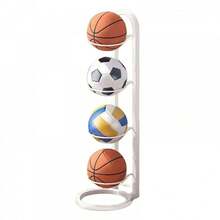 Basketball Display Rack Wall Mounted Iron Ball Storage Shelf Multi-Functional Sports Equipment Organizer - Multicolor - View 1