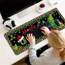 Extra Large And Thick Gaming Mouse Pad With Non-Slip Rubber Base And Smooth Surface, Christmas Theme Design, High-Density Base, Suitable For PC Laptop Office Home - View 1