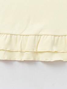 Balabala Girls' Long Sleeve T-Shirt 2026 Fall New Sweet Fashionable Tween Girl Base Layer Casual Top - Vanilla White - View 8