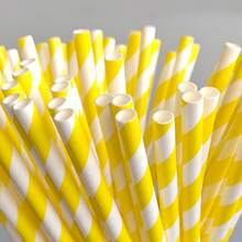 25/50pcs Paper Straws - Striped Straws, Non-Wetting Paper Straws, Suitable For Daily Drinking And Crafting, Also Applicable For Birthday Parties, Weddings, Theme Parties And Other Occasions - A - View 13