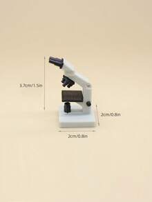 Adorno de microscopio binocular de simulación de casa modelo, accesorio decorativo de laboratorio de ciencia en miniatura, pequeña figura creativa de escritorio - modelo de microscopio - Ver 11