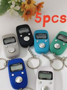 Macaron Keychain LED Counter, Mini Portable Bag Hanging Vibration Reminder Tally Counter, One-Click Reset Large Screen Clear Reading, Multi-Color Full Set Pocket Style, Universal Counting Tool For Prayer, Meditation And Pilgrimage - Multicolor - View 14