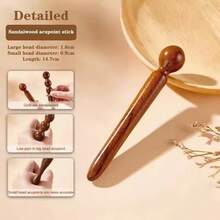 1 Set 1pc Natural Sandalwood Massage Stick Tool Acupoint Reflexology Massage Tool Full Body Relaxation Deep Tissue Foot Massage - View 6