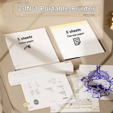 ORICO C80 Modern Office Printer, Home Office Essential, 2-In-1 Thermal Portable Printer, Can Print Documents And Tattoo Templates, Compatible With Smartphones And Laptops, Compatible With 8.5x11" And A4 Paper Sizes, Automatic Paper Suction, Suitable For Office/Home/Travel - Multicolor - View 15