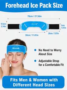 Gel-Filled Gel Ice Forehead Bandage, PVC Gel Bead Hot/Cold Compress, Plush Forehead Bandage, Ice Pack, Physical Cooling Ice Band - B - View 9