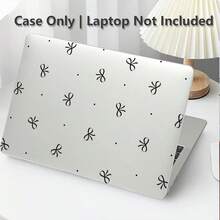 1件蝴蝶結波點UV印花筆記本電腦保護殼，透明硬殼保護套，適用於MacBook，耐用塑料硬殼，兼容Air和Pro - 查看 7