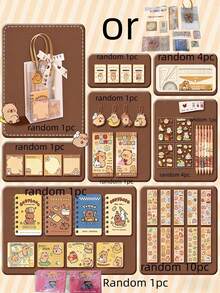 Deluxe Set, Cute Capybara Themed Stationery Gift Set - Includes Scroll Book, Gel Pens, Pendant And Accessories - Perfect For Students And Animal Lovers | Cute Office Supplies, Cheerful Design | Capybara Gel Pens And Accessories - Multicolor - View 9