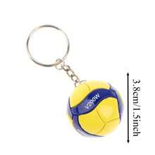 Gantungan Kunci Bola Voli Mini PVC 3,8cm, Gantungan Kunci Bola 3D, Gaya Olahraga, Hiasan Tas yang Dapat Dipersonalisasi, Koleksi untuk Penggemar, Hadiah Kenang-kenangan - MultiWarna - View 3