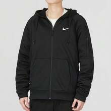 Jaket Nike Therma-FIT FW22 Full-Zip Nyaman Lembut Kasual Hangat untuk Pria - Hitam - View 3
