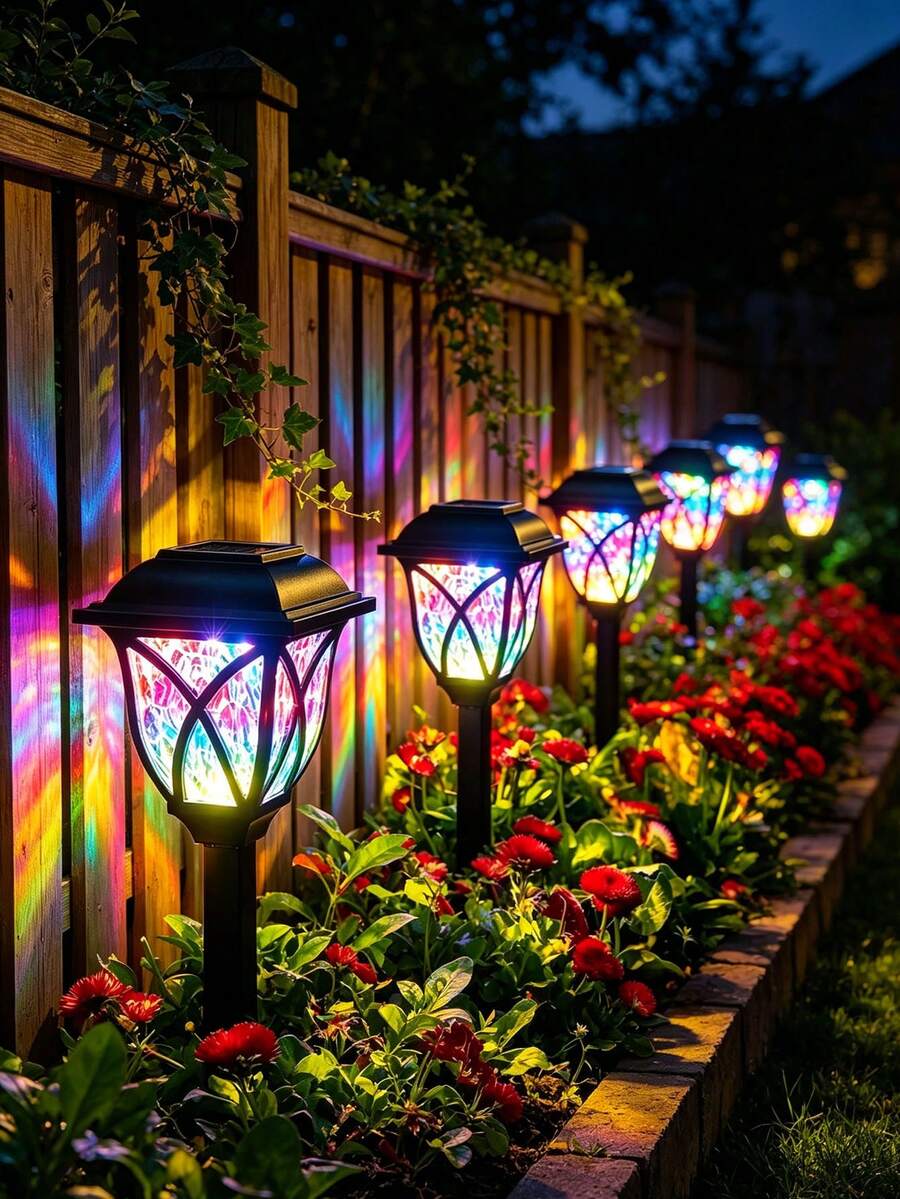 6pcs/2pcs Solar Outdoor Path Lights, Waterproof Garden Lights, Lawn Lights, Solar Landscape Decorative Lighting, Suitable For Yard/Garden/Landscape/Walkway/Patio/Courtyard/Lawn Path LED Outdoor Lights