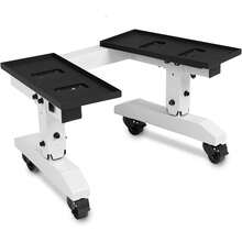 Adjustable Dumbbell Storage Rack With Wheels, Compact Full Weight Stand For Dumbbells Plates And Barbells, Heavy Duty Steel All In One Strength Training Equipment Organizer Holder For Home Gym, White - Matte Black - View 1