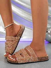 Women's Fashion Flat Slippers Suitable For Daily Wear - Champagne - View 4
