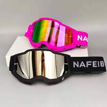 NAFEIB Motocross Motorcycle Goggles HD Lens TPU Frame Windproof Dust Proof For Cycling, Skiing And Cross Country Sports - Multicolor - View 1