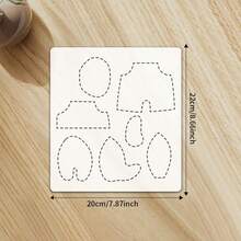 1pc Cute Big Ear Elephant Patchwork Template DIY Elephant Pattern Sewing Template, Reusable PET Template, Suitable For Handmade DIY Tracing Patchwork Template, Positioning And Tracing Sewing Template, Cutting Tool For Craft Enthusiasts - Classic - View 2