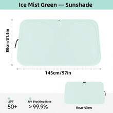 Aesthetic Portable Universal Car Windshield Sunshade, Efficient Sun Protection, Foldable Windshield Sunshade, Suitable For Most Vehicles, Easy To Store, Heat Insulation, Car Accessories, Travel Essential - Multicolor - View 18