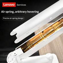 Lenovo AM110 Large Screen Monitor Stand, Pneumatic Adjustment, 9KG Load Capacity, Anti-Hunchback, Desktop Computer Screen Heightening Rack With Movable Mechanical Arm, Multi-Directional Rotation, Black And White - View 6
