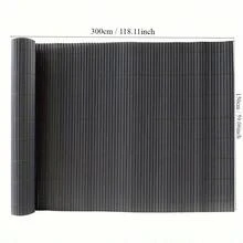 Grey Privacy Screen PVC Slat Bamboo Effect Fence Garden Privacy Screen Fencing Shade Border Screening Roll - Gray - View 6