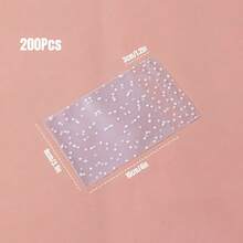 Self-Adhesive Resealable Plastic Snack Bags, White Polka Dot Frosted Candy Cookie Bags, 5.5x5.5 To 2.2x2.2 Inches Multiple Sizes, Suitable For Party Favors, Birthday Wedding Gift Packaging, Baking Supplies - Multicolor - View 14