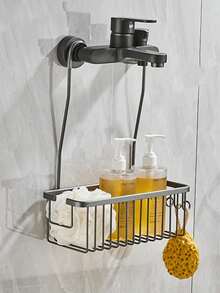 1pc - Bathroom Hanging Storage Rack/Basket - Suitable For Organizing Shampoo, Body Wash And Other Toiletries, Essential Bathroom Accessory, Applicable For Bathroom, Kitchen, Sink, Outdoor Sink. Back To School Essential - Multicolor - View 2