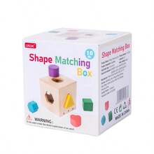 Montessori Geometric Shape Matching Puzzle Toy, Color And Shape Recognition Educational Tool, Solid Wood Blocks For Toddlers, Early Learning Educational Toy - Multicolor - View 13
