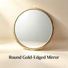 1/2pcs Chinese Style Makeup Mirror Set, Round Floral & Bird Pattern Handheld Mirror, Vintage Enamel Portable Makeup Mirror With Protective Cover, Elegant Portable Beauty Accessory, Suitable For Daily Makeup, Travel, Vanity And Gifts - Multicolor - View 2