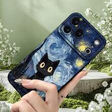1件 梵谷貓咪圖案防震手機殼，適用 機型、Galaxy S25、S25 Plus、S25 Ultra、A16、A36、A26 保護殼 - 彩色 - 查看 5