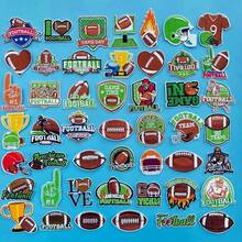 10-20pcs/Set Football Pattern Embroidered Fabric Patches, Repair Clothing Accessories DIY Clothes Bags Shoes Hats Notebook Decoration Stickers, Random Colors, Iron-On But Sewing Is More Secure - Olive Series - View 6