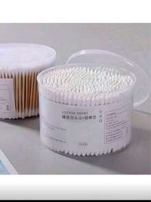 1000/500/100pcs Bamboo Handle Universal Cotton Swabs, Standard Double-Ended Cotton Bud Design, Suitable For Personal Hygiene, Home Cleaning, Beauty, Ear Care, Application, Cleaning, Multi-Purpose Personal Care Accessory, Ergonomic Design - A - View 1