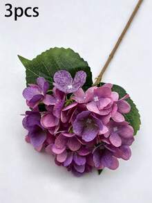 6/3/1pc Purple Artificial Hydrangea, Suitable For Wedding, Bridal Bouquet, Home And Room Decor, Autumn Styling, Halloween, Party, Bedroom, Bathroom, Tabletop Decoration, Outdoor Scene, Back To School Theme, Wall Decor And Office Decoration - Rose - View 7